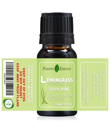 Lemongrass Essential Oil 100% Pure & Natural - Organic Thai Oil for Diffuser & Skin Care 10ml | Premium Grade Cymbopogon Citratus - Buy Online on GoSupps.com