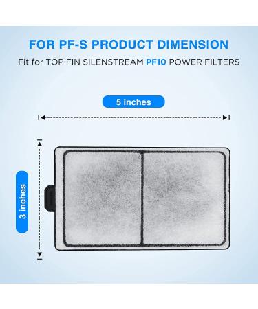 HiTauing PF-S Filter Cartridges for Top Fin Silentstream Filter - Pack of 6/8/12/15 - Compatible with PF10 Power Filters - S-12packs - Buy Online on GoSupps.com