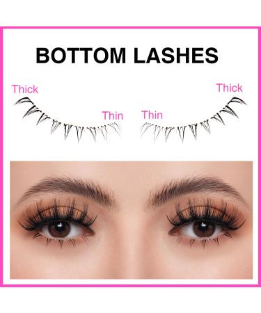 TDANCE Bottom Lashes - 108 PCS Clear Band Under Eye Lash Clusters 5-7mm Mixed Extensions for Stunning Looks | International Shipping Available - Buy Online on GoSupps.com