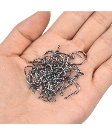 500PC Carbon Steel Fishing Hooks Set - 10 Sizes for Freshwater & Saltwater Fishing | Durable Barn Hooks with Eyelet & Plastic Box - Buy Online on GoSupps.com