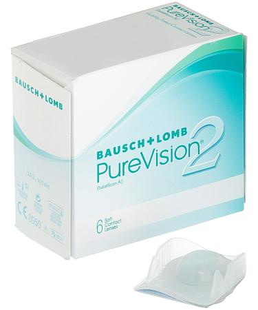 Bausch + Lomb PureVision 2 monthly lenses very thin spherical contact lenses soft 6 pieces / BC 8.6 mm / DIA 14 / 0 25 diopters