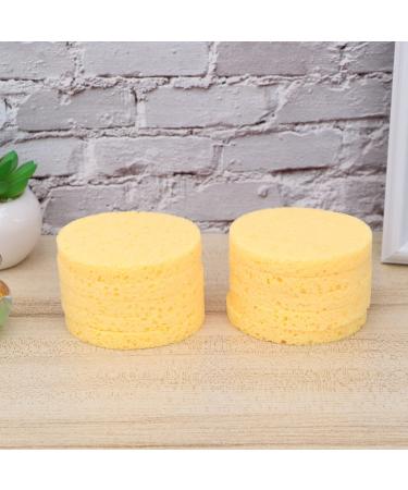 Minkissy 10pcs Compressed Natural Cellulose Makeup Removal Sponge - Fast Cleansing Facial Wash (Yellow) - Eco-Friendly Beauty Tool - Buy Online on GoSupps.com