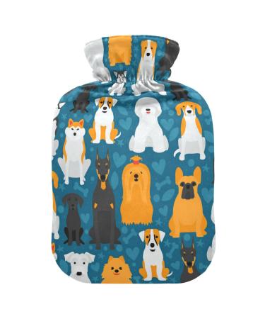 Dog hot water bottle with cover hot water bottles for pain relief hot water bottle water bag hot pack for heat and cold therapy 1L
