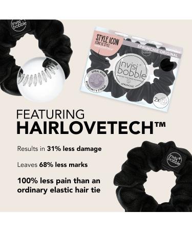 Invisibobble Sprunchie Original True Black - 2 Pack | Effortless Hair Styling & Comfort - Buy Online on GoSupps.com