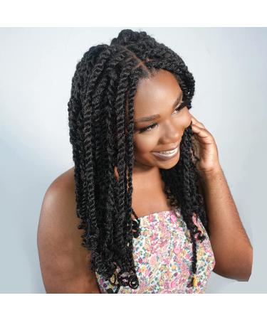 ToyoTress 14 Marley Hair Crochet Braids - 6 Pack Natural Black (1B) Afro Kinky Curly Synthetic Extensions - Buy Online on GoSupps.com