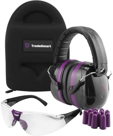 TRADESMART Purple & Gunmetal Grey Shooting Ear and Eye Kit - U.S. Certified for Women & Men - Buy Online on GoSupps.com