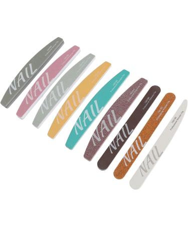 Syrisora 9 Piece Nail File Set Different Shape Professional Manicure Tools Washable Nail Buffer Set for Acrylic Nails - Buy Online on GoSupps.com