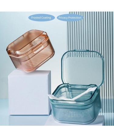 Prosthesis Cleaning Case | Container for False Teeth with Drainage - Ideal for Dentures Bridges & Braces - Apricot - Buy Online on GoSupps.com