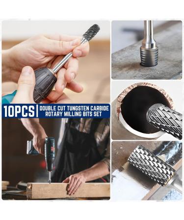 LG 10Pcs Grinding Burr Set Tungsten Steel Sharp Rotary Burrs Bit with 1/8 Inch Shank Wear Resistant Carving Burr Set Rotary Tool Accessories Woodworking Tool for Stone Wood Metal GUANSHANG - Buy Online on GoSupps.com