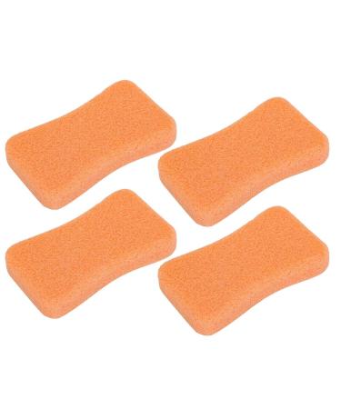Feet Pumice Stone Set - 4 Pieces Foot Care Callus Remover & Hard Skin Scrubber (Orange) - Perfect for Pedicure & Smooth Feet - Buy Online on GoSupps.com