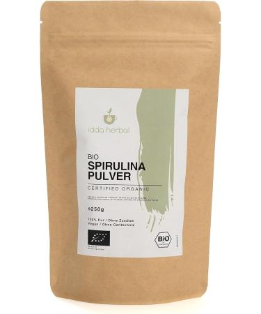 Buy Bio Spirulina Pulver 250g - Organic Spirulina Algae 100% Natural & Pure Vegan Superfood for Optimal Health - Buy Online on GoSupps.com