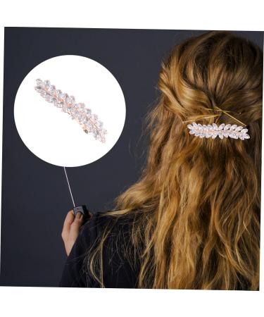 FRCOLOR Hairpins Leaf Spring Hairpin Bride Hair Clips Hair Clips for Women Temperament Hair Clip Decorative Hair Pin Metallic Hair Clips Hair Styling Rhinestone Clips Ball Head Modeling - Buy Online on GoSupps.com