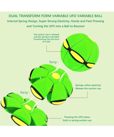 UFO Magical Flying Saucer Ball - Frisbee Dog Toys for Training & Play | Green - Buy Online on GoSupps.com