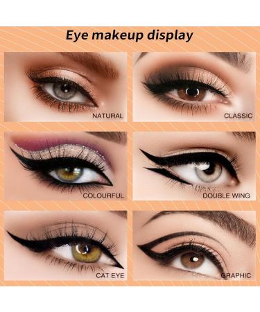  Dous Waterproof Eyeliner Stamp Double-Ended Winged Eyeliner Stamps for a Perfect Wing | Triangle Stamp Eyeliner Long-Lasting Waterproof Smudge-Proof Liquid Eyeliner - Buy Online on GoSupps.com