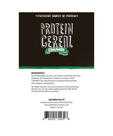 High Protein Low Carb Cereal - 15g Protein, 6g Net Carbs - Cinnamon Flavor - Buy Online on GoSupps.com