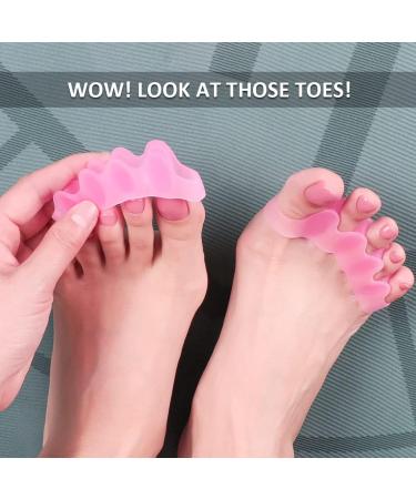Gel Toe Separator Set of 4 - Bunion Corrector for Men & Women | Comfortable Toe Spacers in Blue & Pink - Buy Online on GoSupps.com