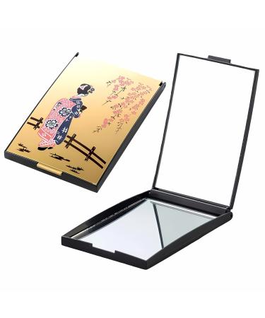 Maki-e Mirror  HORIUCHI Mirror Made in Japan Compact Makeup Mirror  2-Sided 1X/3X Magnification Maki-e Art Travel Mirror Gigt Mirror (Maiko)