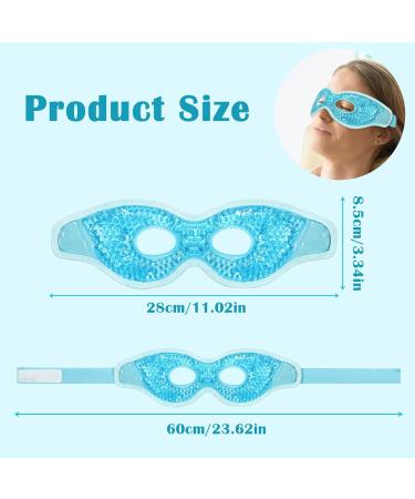 Reusable Gel Eye Masks - Cooling Pads for Migraine Relief Tired & Swollen Eyes Warm/Cool Therapy (2 Pack) - Buy Online on GoSupps.com