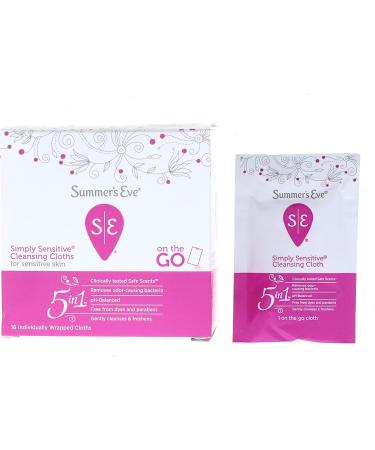 Summer's Eve Cleansing Cloths 16ct - Gentle Feminine Hygiene Wipes - Buy Online on GoSupps.com