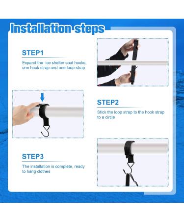 12Pcs Heavy Duty Ice Fishing Shelter Coat Hooks - Accessory Hangers for Tent, Camping, Hunting Blinds - Hanging Storage for Fishing & Hunting Gear - Buy Online on GoSupps.com