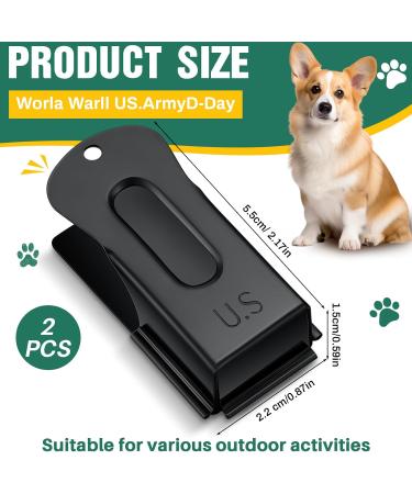 Vercanmonth 2-Piece Brass Pet Training Clicker Set - Durable Metal Dog & Cat Clickers for Effective Training | Perfect for Puppy & Pet Owners (Black) - Buy Online on GoSupps.com