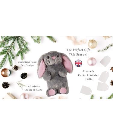 Cute Faux Fur Bunny Hot Water Bottle - 1L Cuddly Comfort by Deseo - Buy Online on GoSupps.com