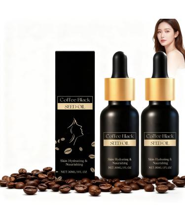 Raevior Coffee & Black Cumin Oil Face Serum with Vitamin E & Castor Oils Moisturizing & Nourishing Face and Body Care Firming & Anti-Aging Effect Smooths Wrinkles & Fine Lines 30ml (2pcs)