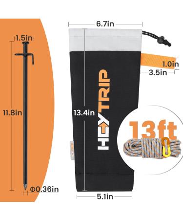 HEYTRIP 10PCS 12Inch Heavy Duty Tent Stakes with Reflective Guy Lines and Storage Bag - Ideal for Outdoor Camping and Canopy Tents - Buy Online on GoSupps.com