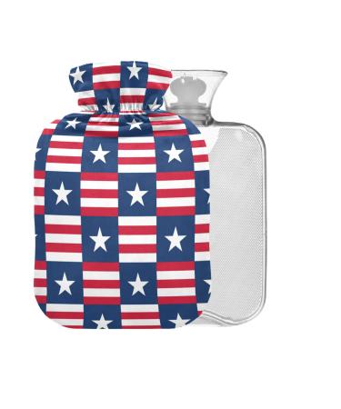 Star Flag BAP Free Hot Water Bottle with Cover 2L Hot Water Bag for Pain Relief Hot and Cold Compress