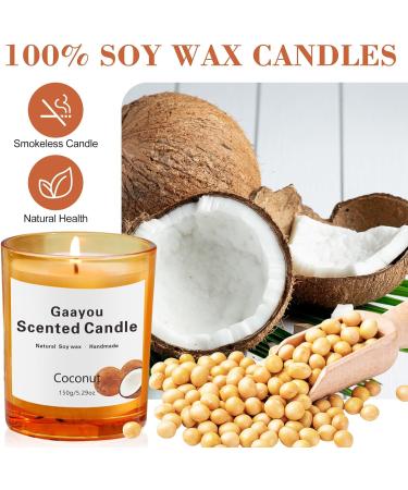 Buy Soy Wax Candles - Strongly Scented Coconut Jar Candles for Home | Ideal Gifts for Women & Men - Aromatherapy Benefits - Buy Online on GoSupps.com
