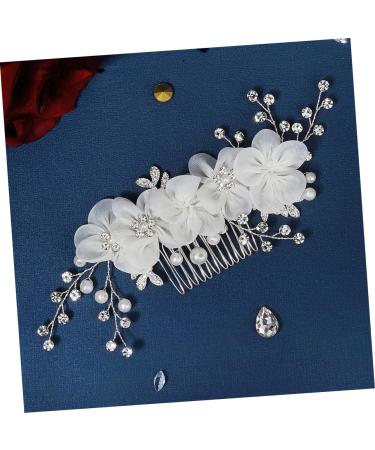 Mikinona Flower Side Hair Comb Girls Hair Accessory Rhinestone Headpiece Hair Jewels for Women Rhinestone Hair Comb Wedding Hair Comb Rhinestones Wedding Dress Bride Hair Piece - Buy Online on GoSupps.com