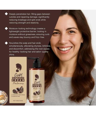 Defining Cream for Wavy Hair | Anti Frizz Cream 100ml for Curly Wavy Hair | Moisture-Activating Moisturizing Lotion Frizz Control Daily Use Morning Night - Buy Online on GoSupps.com