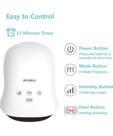 CINCOM Cordless Hand Massager with Heat and Compression - White - Ideal Gifts for Women with Arthritis and Carpal Tunnel - Buy Online on GoSupps.com