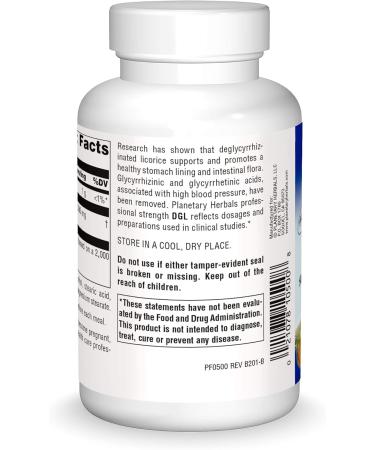 Planetary Herbals DGL Licorice Tablets 100 Count - Buy Online on GoSupps.com