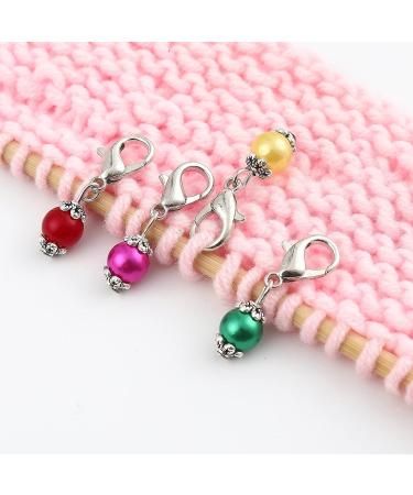 12Pcs Colorful Pearlescent Stitch Marker Charms for Knitting & Crochet - Craft & DIY Sewing Jewelry Making - Buy Online on GoSupps.com
