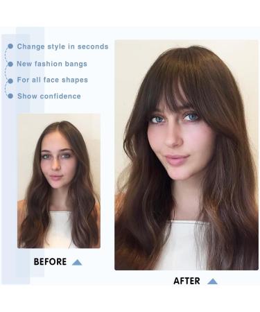 SARO-UP Clip in Fringe Clip in Bangs 100% Real Human Hair Clip in Fringe Human Hair Extensions with Temples Hairpieces for Thinning Hair 360 Clip on Bangs for Daily Wear(Dark Brown) 10inch clip in bangs Dark Brown - Buy Online on GoSupps.com