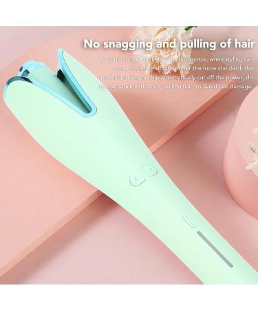 Auto Hair Curler Iron Negative Automatic Curling Iron with Long Barrel for Waves and Curls Anti Scald Anti Tangle Rotating Curling Wand for Hair Styling Green - Buy Online on GoSupps.com