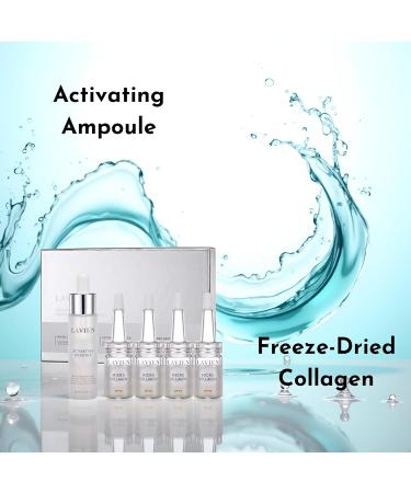 Lavien Collagen Professional Program - Skincare Set Micro Collagen and Activating Booster - Ceramide Elastin and Hyaluronic Acid Suitable for Oily Skin - 30 ml Booster Bottle 4-200 mg - Buy Online on GoSupps.com