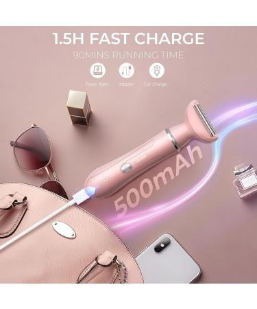 Sejoy All-in-1 Women's Facial Hair Trimmer Painless Electric Clipper for Face Nose Ears & Eyebrows Pink - Buy Online on GoSupps.com