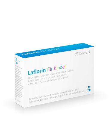 Laflorin for children - with 9 natural active intestinal bacteria combined with biotin and folic acid for the support and structure of the sensitive intestinal flora of children