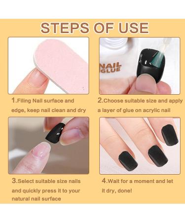 WSYUB Matte Short Square Press On Nails - 264Pcs Acrylic Fake Nails Full Cover - Buy Online on GoSupps.com