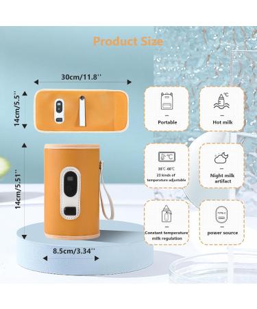 Portable USB Milk Bottle Warmer | 23 Adjustable Temperatures | Digital Display | Night Feeding & Travel Friendly - Buy Online on GoSupps.com