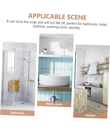 Amosfun 8 Pcs Soap Box Hanger Adhesive Soap Holder Storage Soap Rack Soap Storage Dishes Soap Storage Holder Shower Soap Dish Holder Soap Drying Holder Sponge Plastic Drainer Rack - Buy Online on GoSupps.com