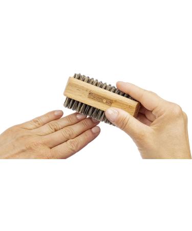 REMOS Double-Sided Hand & Nail Brush | Beech Wood with Natural Grey Bristles - Buy Online on GoSupps.com