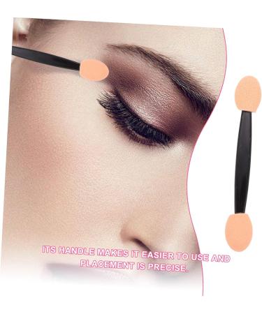 DOITOOL Disposable 100pcs Double Ended Eyeshadow Brush Sponge Dual-side Smudger Eyeshadow Stick Cosmetic Pointy Makeup Sponge 6.5x1.3cm Black - Buy Online on GoSupps.com