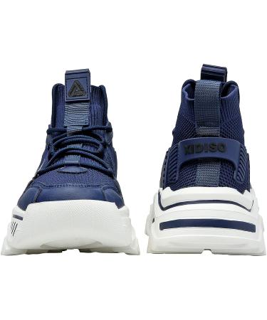 SANNAX Men's High Top Slip-On Fashion Sneakers - Dark Blue - Size 12 - Buy Online on GoSupps.com