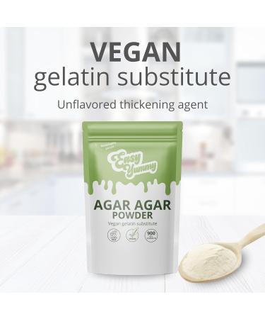 Easy Yummy Agar Agar Powder (100g) - 100% Halal Vegan Gelatin for Delicious Desserts - Buy Online on GoSupps.com