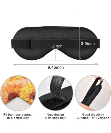 Haskirky Light Blocking Eye Mask for Men and Women | Breathable & Adjustable | Perfect for Travel, Yoga, Meditation | Office Deep Sleep Goodies | Watercolor Sunflower - Buy Online on GoSupps.com