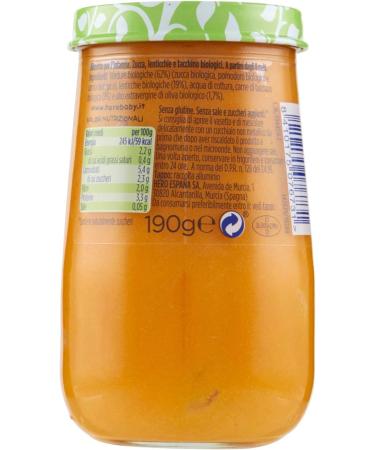 Hero Baby Fater Hero Solo Homogenized Zucchini Lentils Turkey 100% Organic 190g - Buy Online on GoSupps.com