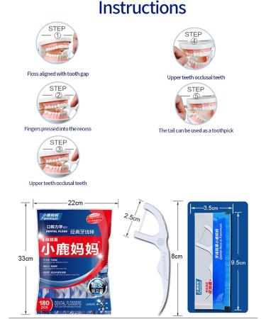 LEGOU 180 Un Independent Tooth Wire - Disposable Dental Floss for Families Hotels & Travel - 180 pcs Tooth Care Cleaning - Buy Online on GoSupps.com